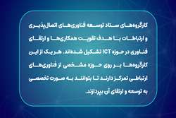 ستاد توسعه فناوری‌های اتصال‌پذیری و ارتباطات با تشکیل کارگروه‌های تخصصی، همکاری‌ها را تقویت می‌کند.